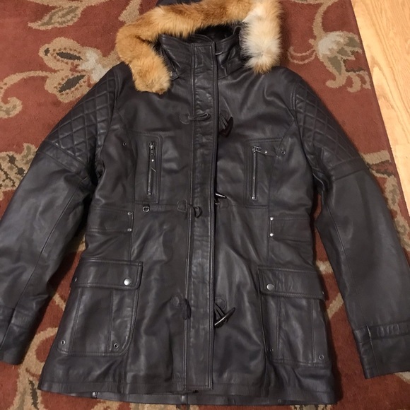 Women’s Large, Brown, Long, Leather Jacket - Picture 2 of 12